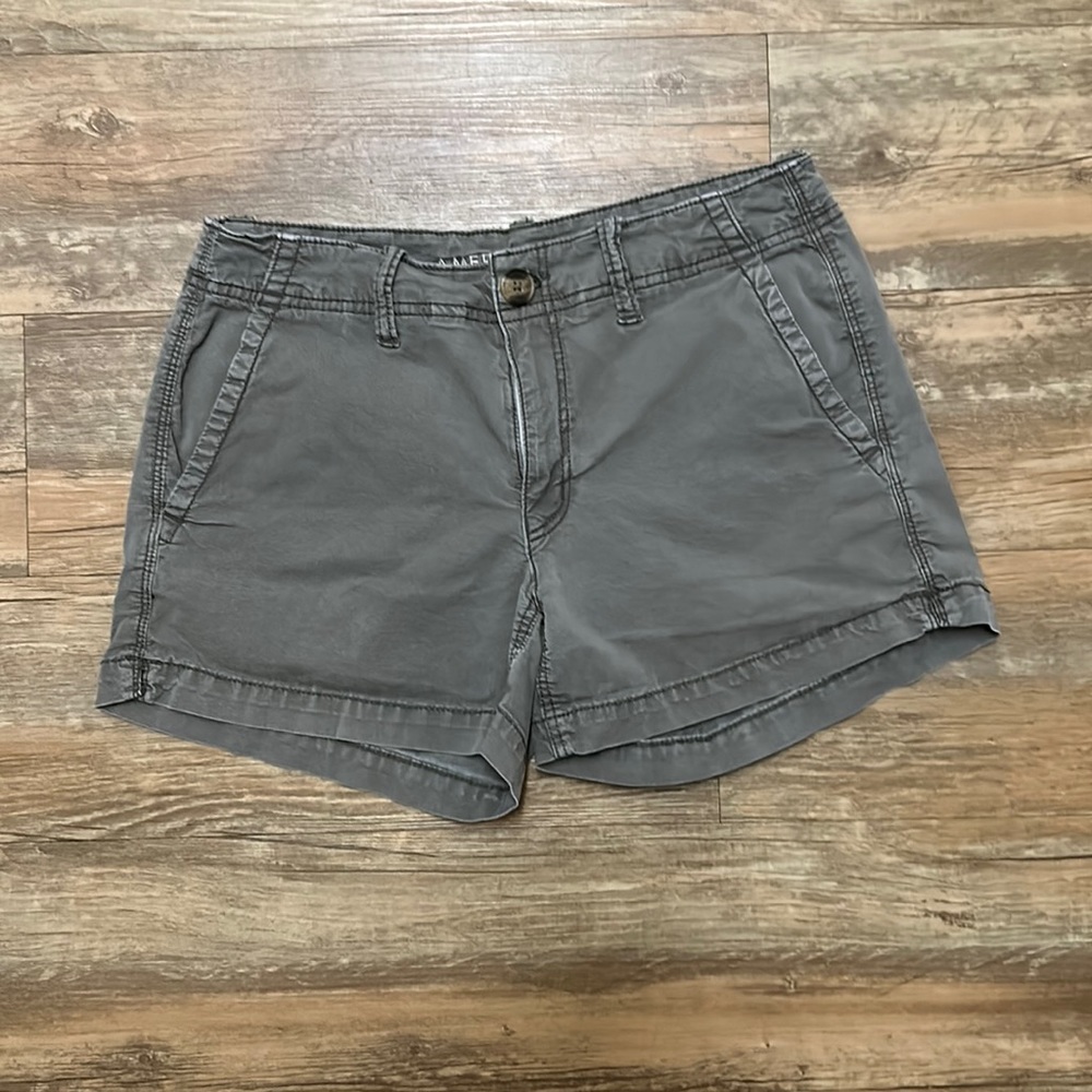 AEO green midi shorts